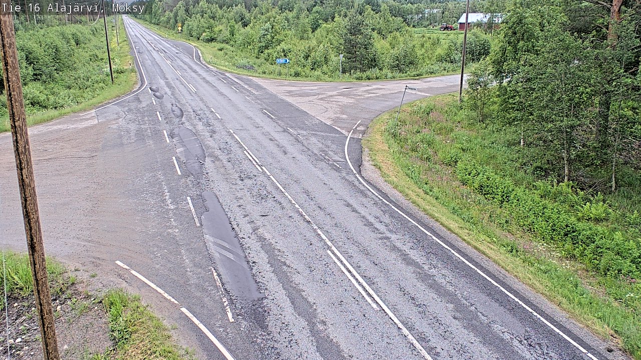 Weather Camera Image Road 16 Alajärvi, Möksy, Alajärvi, Etelä-Pohjanmaa