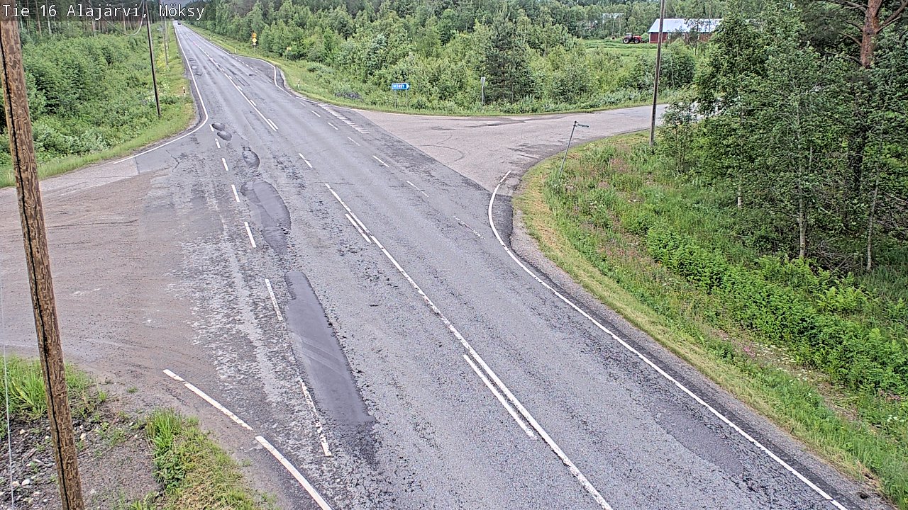 Weather Camera Image Road 16 Alajärvi, Möksy, Alajärvi, Etelä-Pohjanmaa