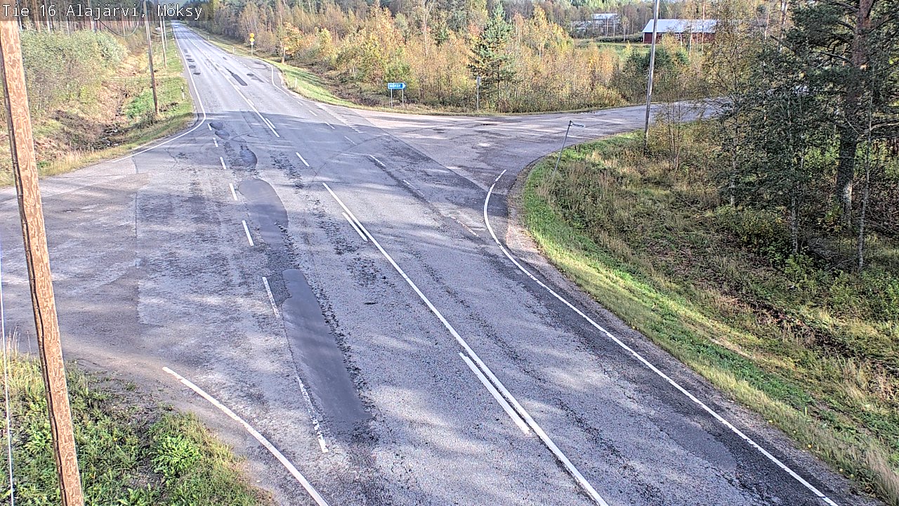 Weather Camera Image Väg 16 Alajärvi, Möksy, Alajärvi, Etelä-Pohjanmaa