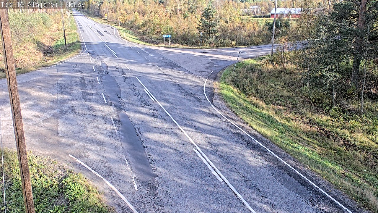 Weather Camera Image Väg 16 Alajärvi, Möksy, Alajärvi, Etelä-Pohjanmaa