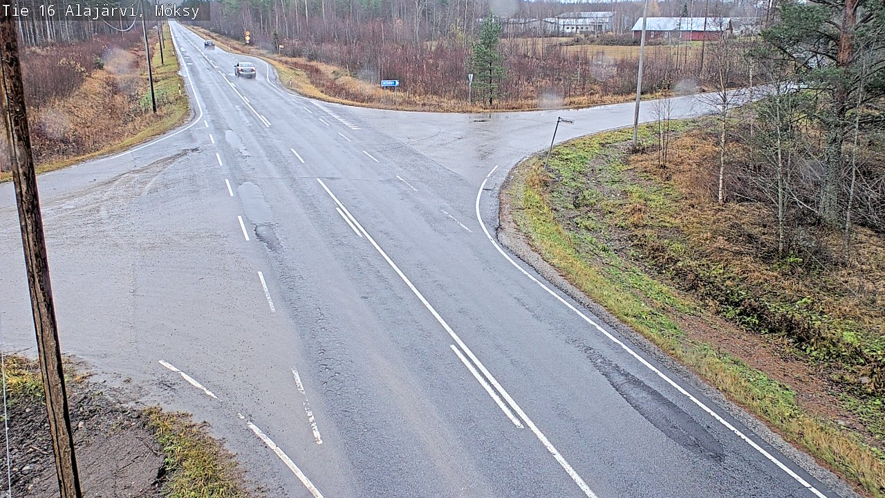 Weather Camera Image Väg 16 Alajärvi, Möksy, Alajärvi, Etelä-Pohjanmaa
