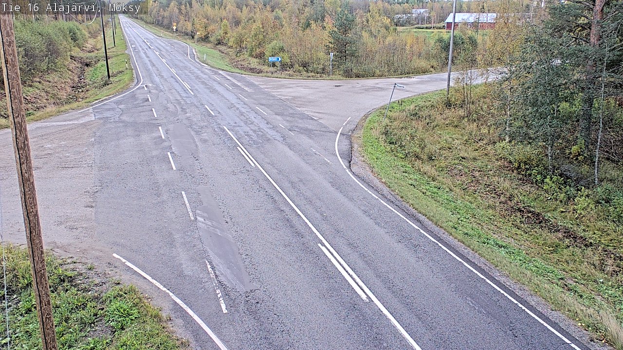 Weather Camera Image Väg 16 Alajärvi, Möksy, Alajärvi, Etelä-Pohjanmaa