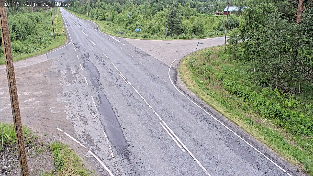 Weather Camera Image Road 16 Alajärvi, Möksy, Alajärvi, Etelä-Pohjanmaa