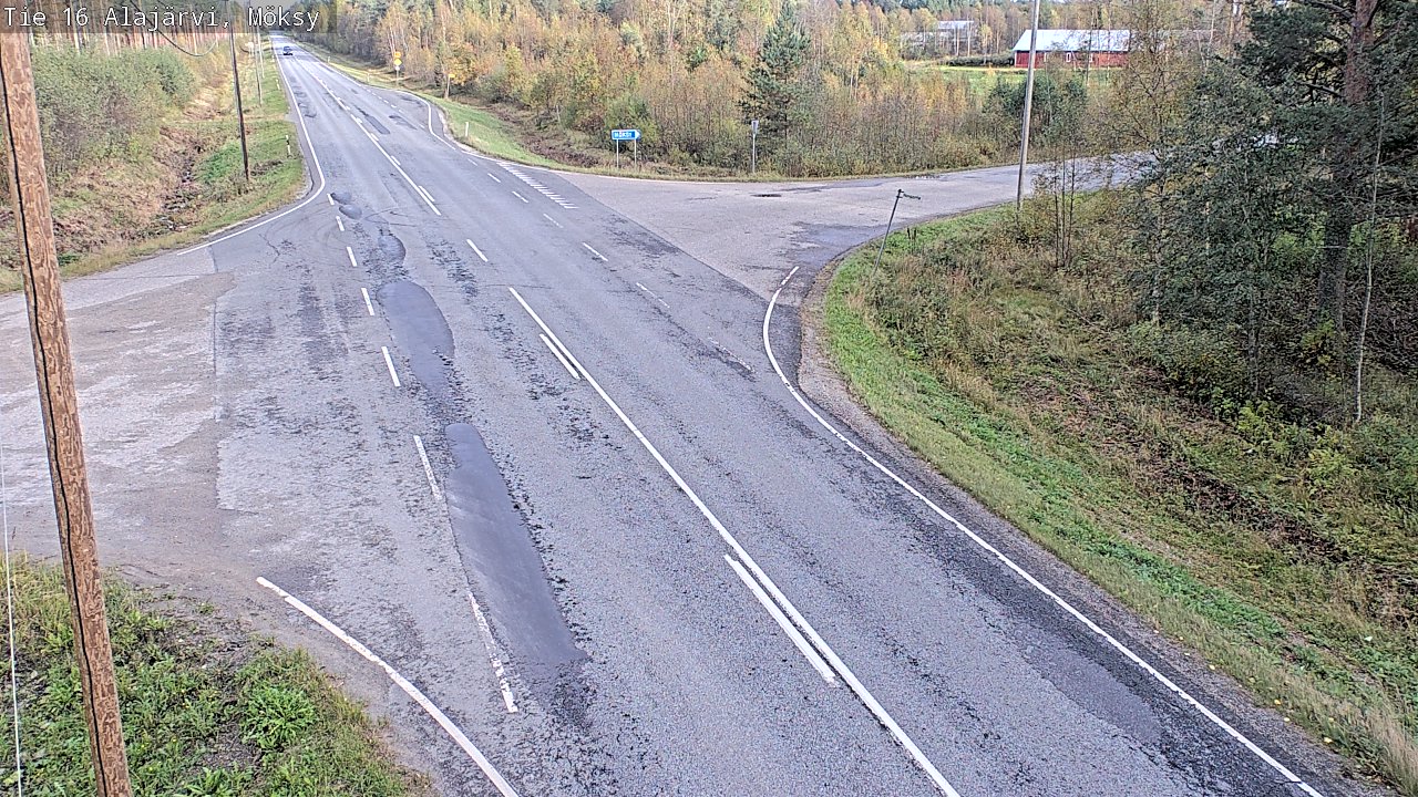 Weather Camera Image Väg 16 Alajärvi, Möksy, Alajärvi, Etelä-Pohjanmaa