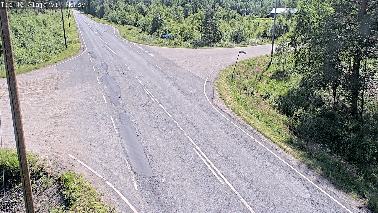 Weather Camera Image Road 16 Alajärvi, Möksy, Alajärvi, Etelä-Pohjanmaa