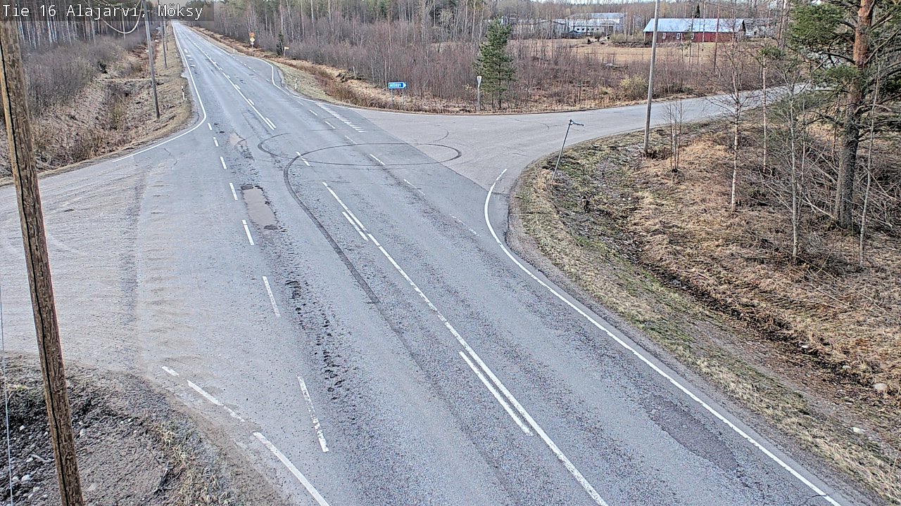 Weather Camera Image Road 16 Alajärvi, Möksy, Alajärvi, Etelä-Pohjanmaa