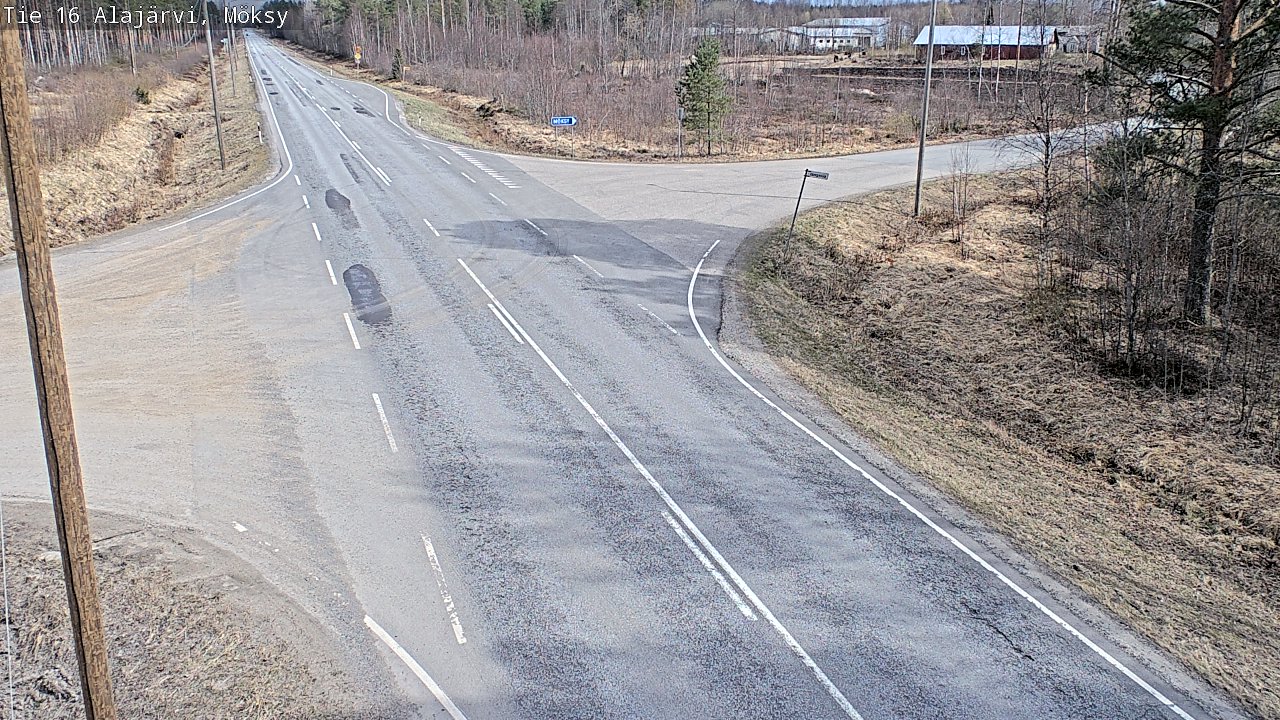 Weather Camera Image Väg 16 Alajärvi, Möksy, Alajärvi, Etelä-Pohjanmaa