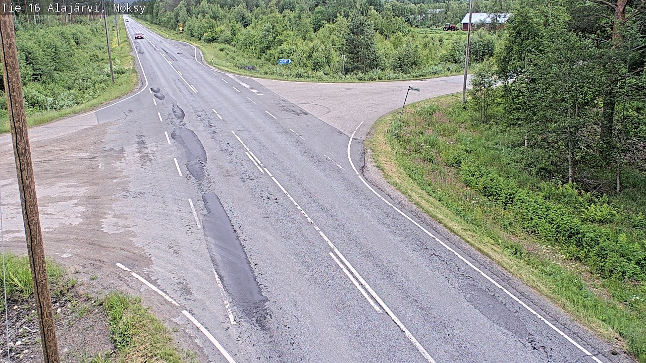 Weather Camera Image Road 16 Alajärvi, Möksy, Alajärvi, Etelä-Pohjanmaa