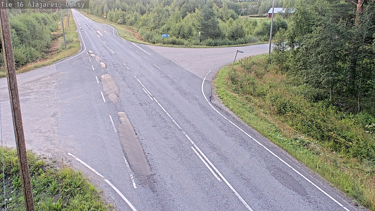 Weather Camera Image Road 16 Alajärvi, Möksy, Alajärvi, Etelä-Pohjanmaa