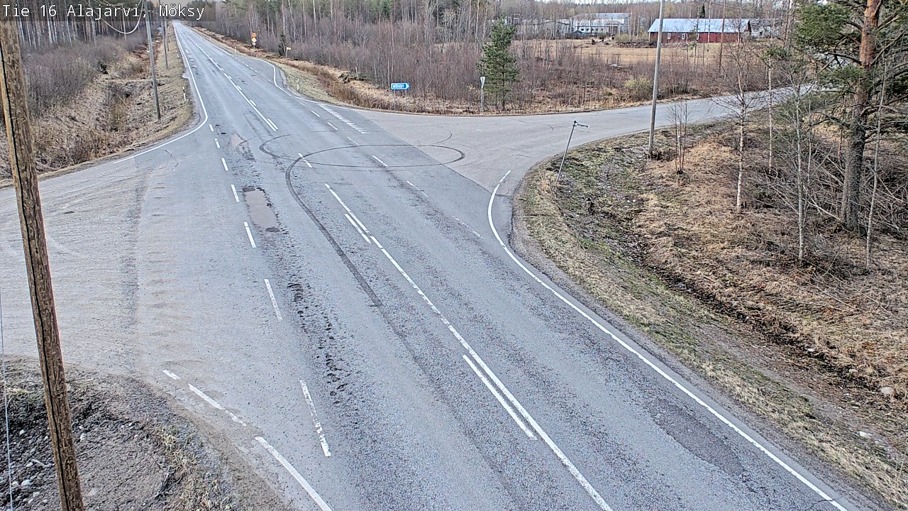 Weather Camera Image Road 16 Alajärvi, Möksy, Alajärvi, Etelä-Pohjanmaa