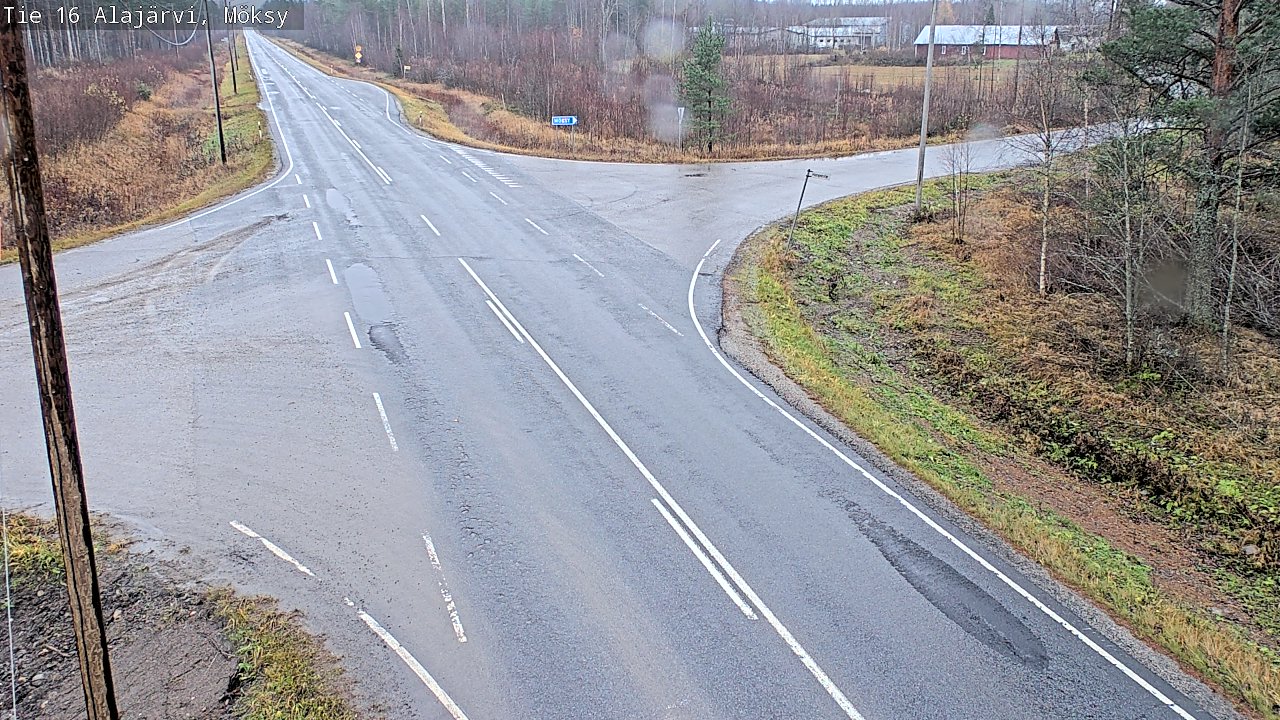 Weather Camera Image Väg 16 Alajärvi, Möksy, Alajärvi, Etelä-Pohjanmaa