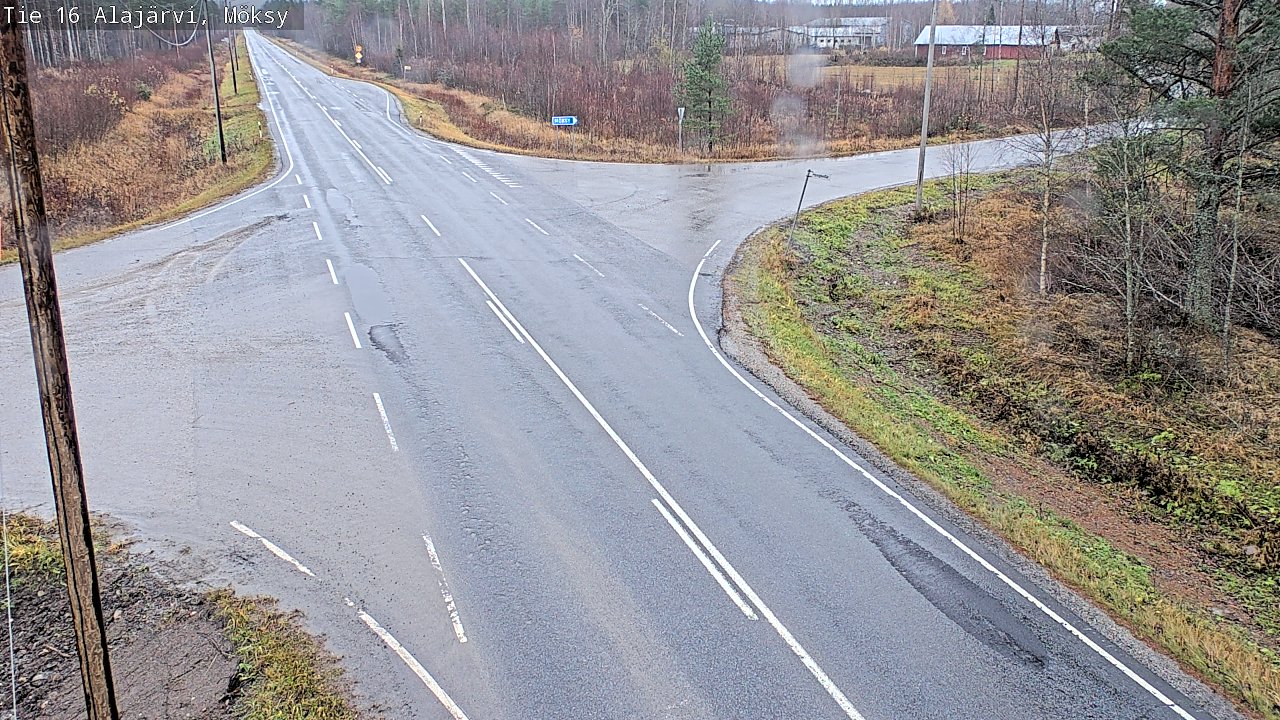 Weather Camera Image Väg 16 Alajärvi, Möksy, Alajärvi, Etelä-Pohjanmaa