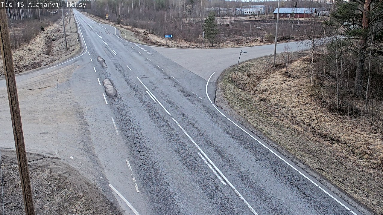 Weather Camera Image Väg 16 Alajärvi, Möksy, Alajärvi, Etelä-Pohjanmaa