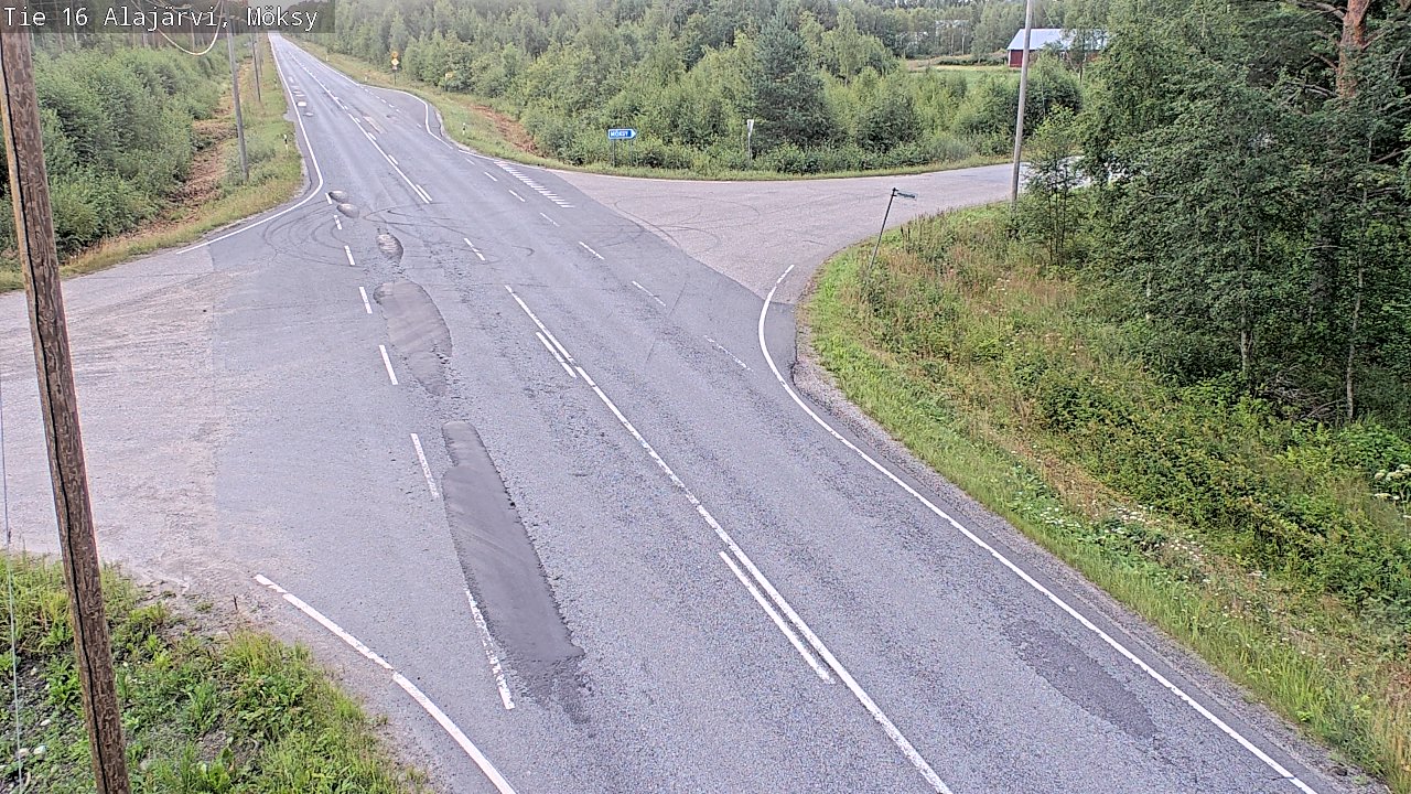Weather Camera Image Road 16 Alajärvi, Möksy, Alajärvi, Etelä-Pohjanmaa