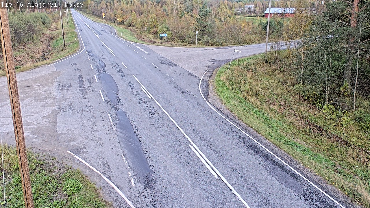 Weather Camera Image Väg 16 Alajärvi, Möksy, Alajärvi, Etelä-Pohjanmaa