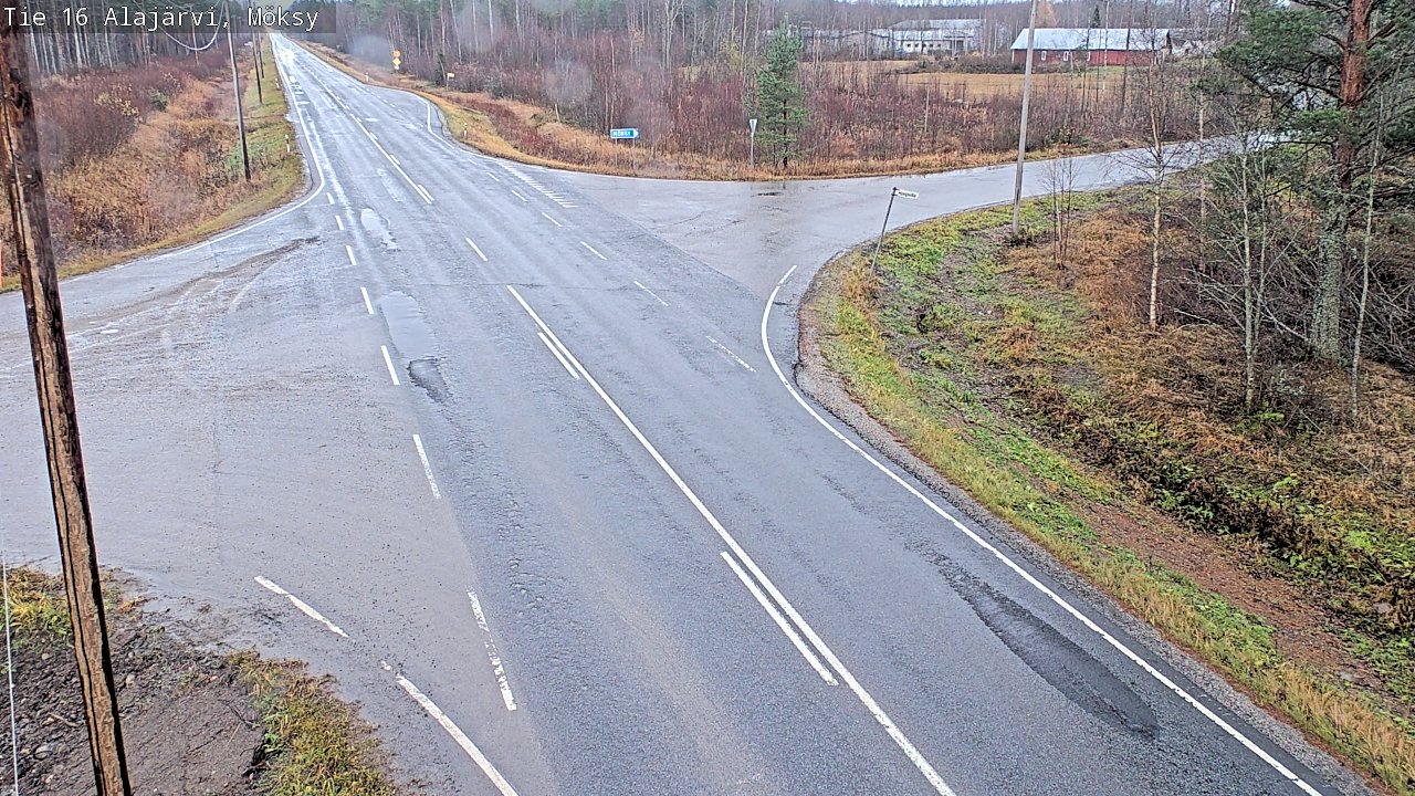 Weather Camera Image Väg 16 Alajärvi, Möksy, Alajärvi, Etelä-Pohjanmaa
