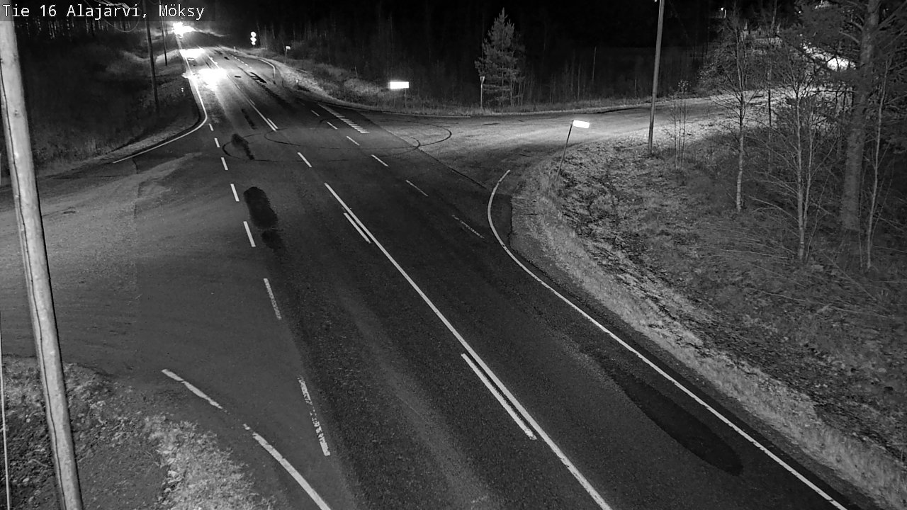 Weather Camera Image Road 16 Alajärvi, Möksy, Alajärvi, Etelä-Pohjanmaa