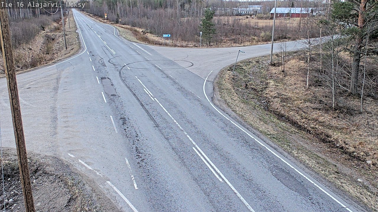 Weather Camera Image Road 16 Alajärvi, Möksy, Alajärvi, Etelä-Pohjanmaa