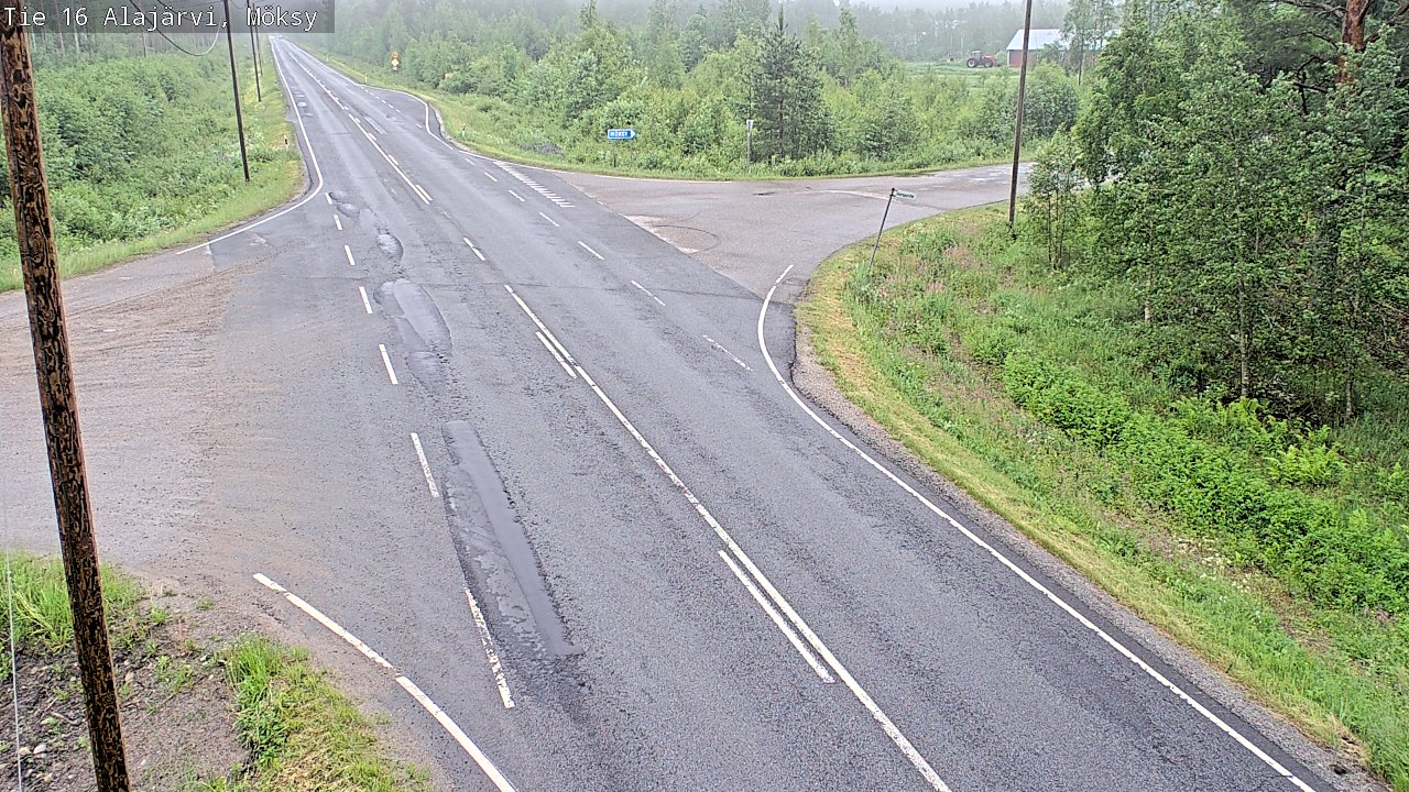 Weather Camera Image Väg 16 Alajärvi, Möksy, Alajärvi, Etelä-Pohjanmaa