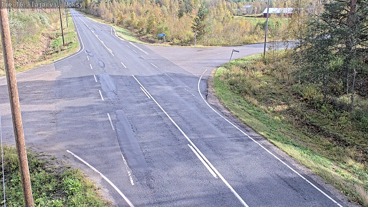 Weather Camera Image Väg 16 Alajärvi, Möksy, Alajärvi, Etelä-Pohjanmaa