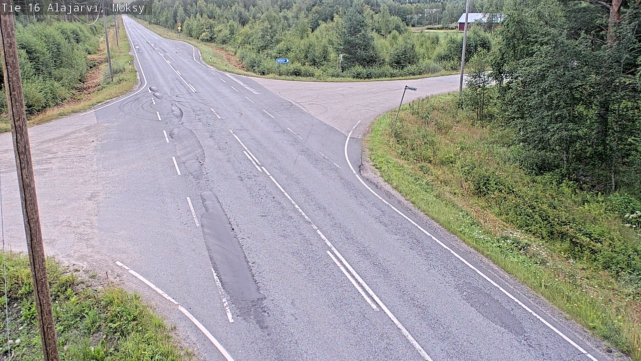 Weather Camera Image Road 16 Alajärvi, Möksy, Alajärvi, Etelä-Pohjanmaa