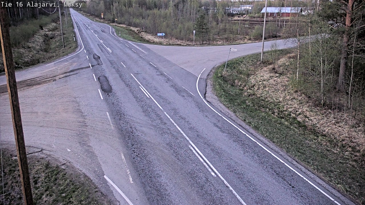 Weather Camera Image Road 16 Alajärvi, Möksy, Alajärvi, Etelä-Pohjanmaa