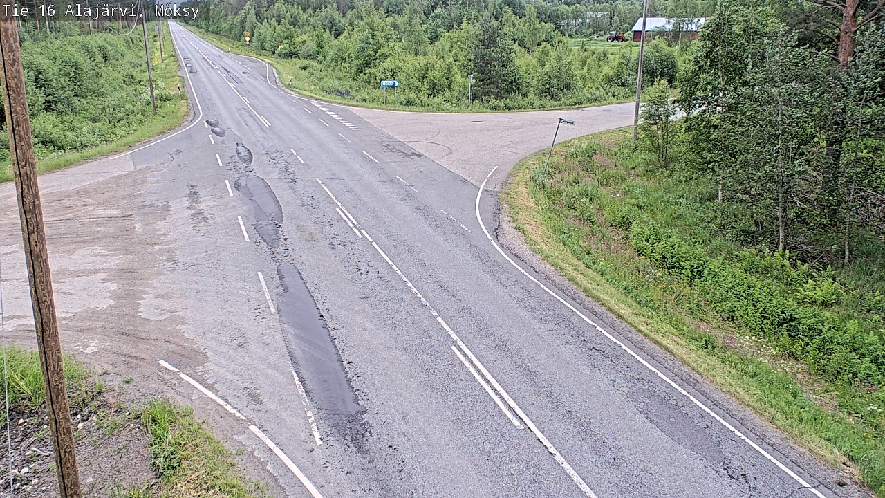 Weather Camera Image Road 16 Alajärvi, Möksy, Alajärvi, Etelä-Pohjanmaa