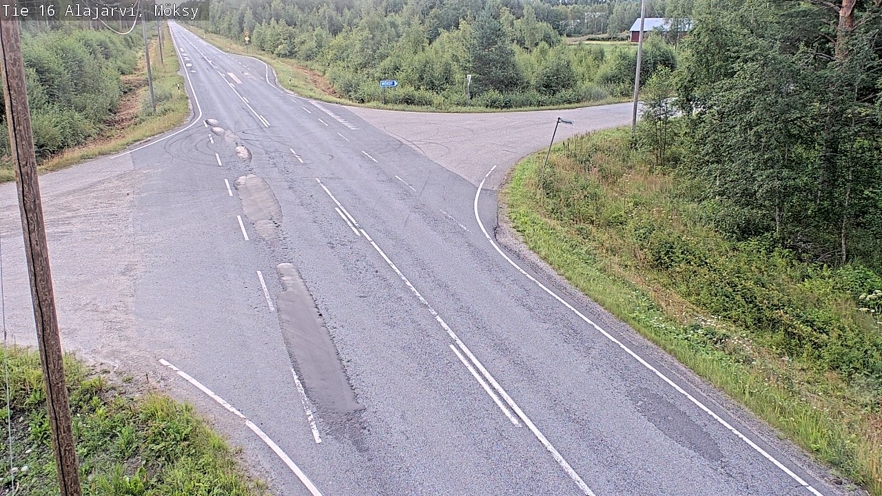 Weather Camera Image Road 16 Alajärvi, Möksy, Alajärvi, Etelä-Pohjanmaa