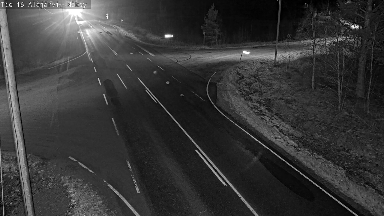 Weather Camera Image Road 16 Alajärvi, Möksy, Alajärvi, Etelä-Pohjanmaa