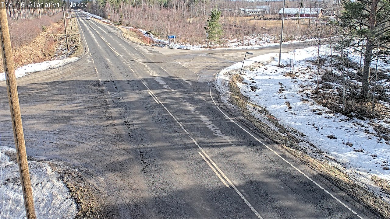 Weather Camera Image Väg 16 Alajärvi, Möksy, Alajärvi, Etelä-Pohjanmaa