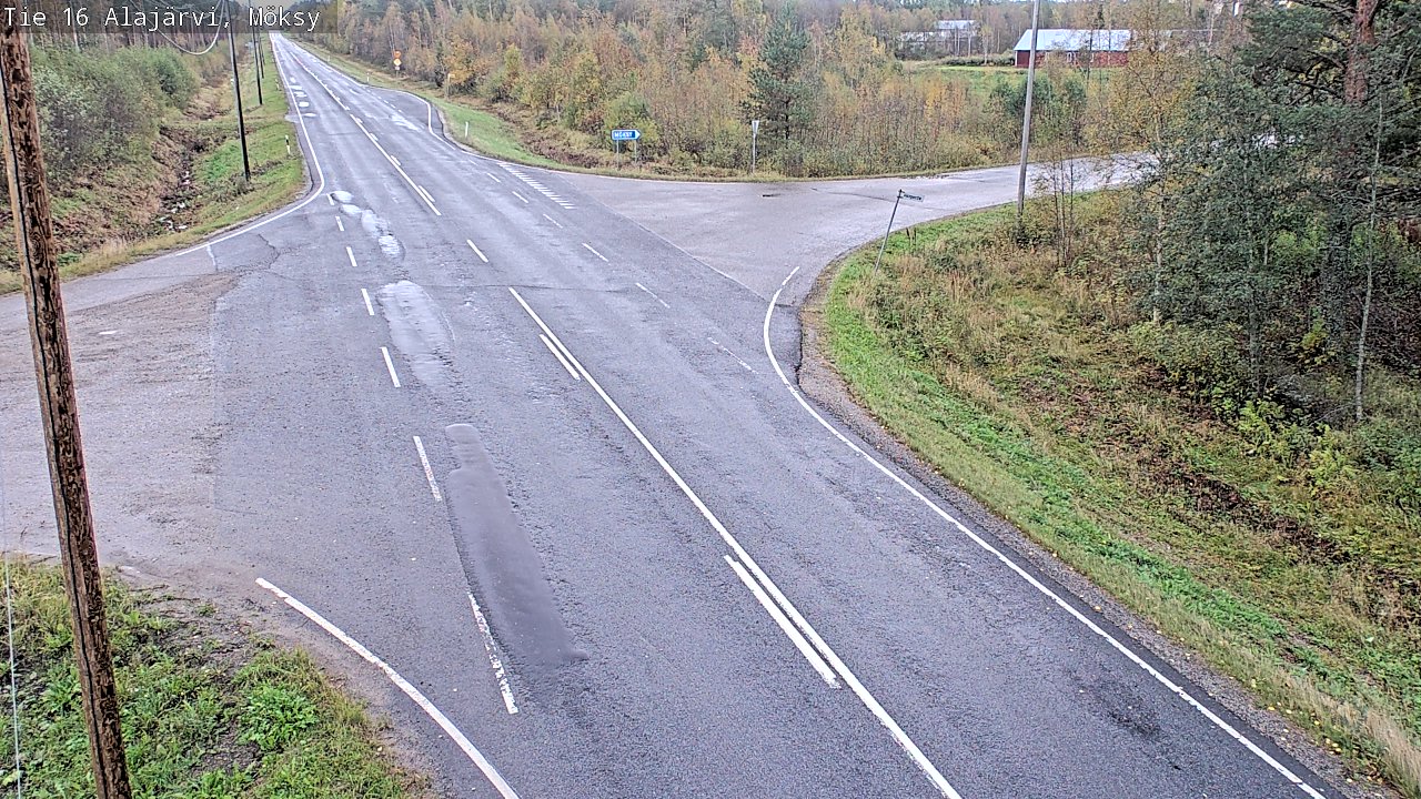 Weather Camera Image Väg 16 Alajärvi, Möksy, Alajärvi, Etelä-Pohjanmaa