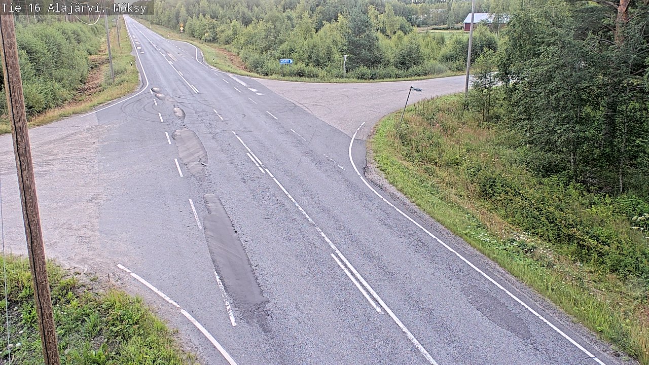 Weather Camera Image Road 16 Alajärvi, Möksy, Alajärvi, Etelä-Pohjanmaa