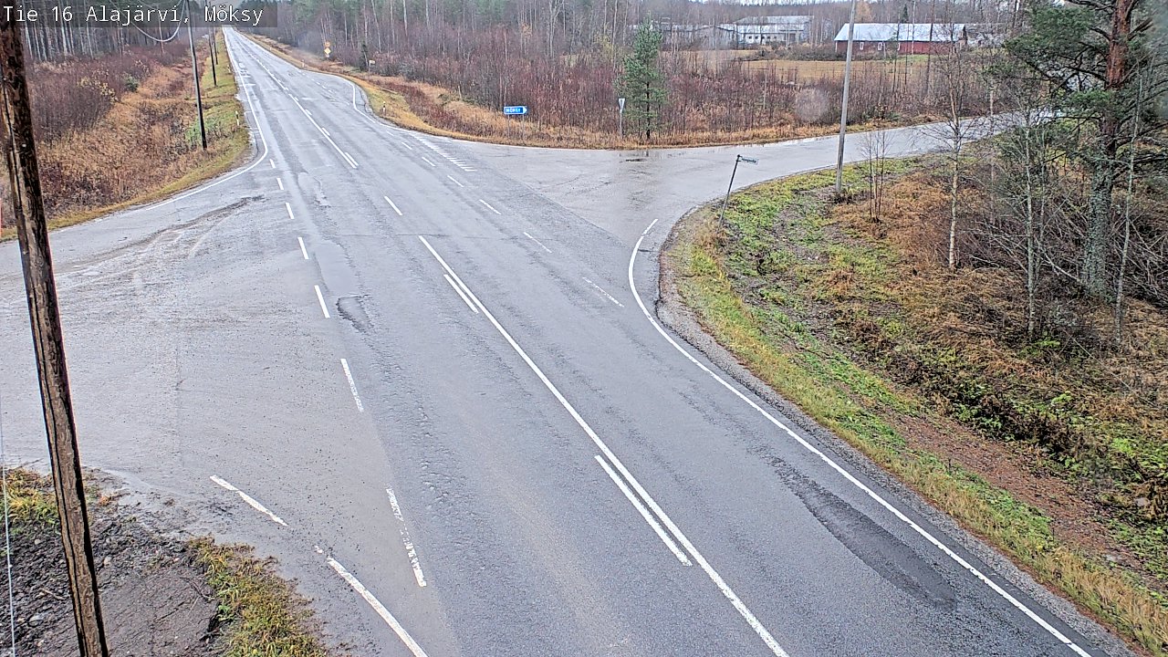 Weather Camera Image Väg 16 Alajärvi, Möksy, Alajärvi, Etelä-Pohjanmaa