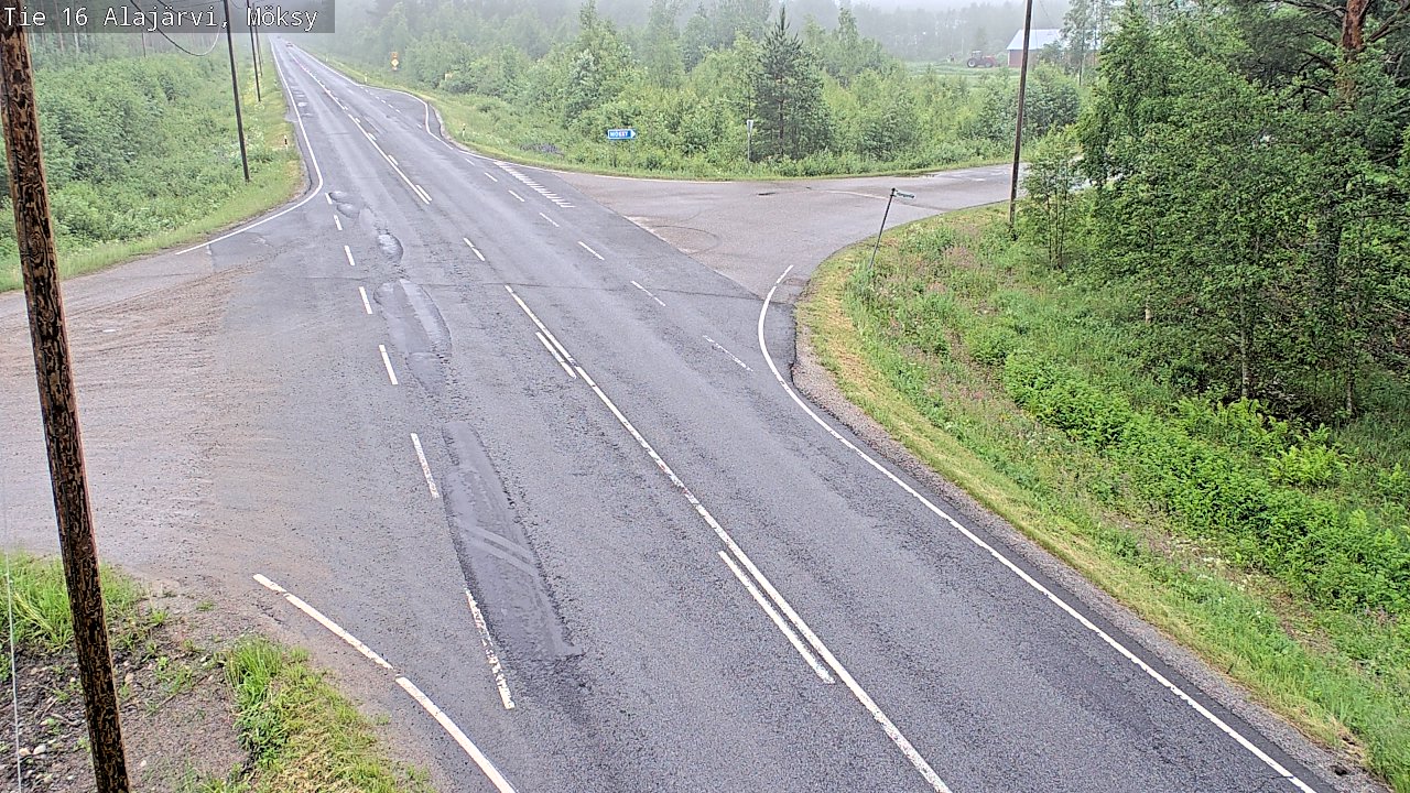 Weather Camera Image Väg 16 Alajärvi, Möksy, Alajärvi, Etelä-Pohjanmaa