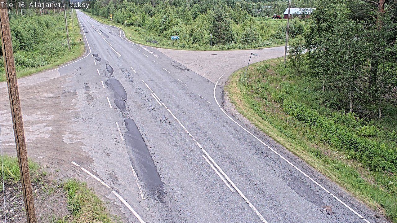 Weather Camera Image Road 16 Alajärvi, Möksy, Alajärvi, Etelä-Pohjanmaa