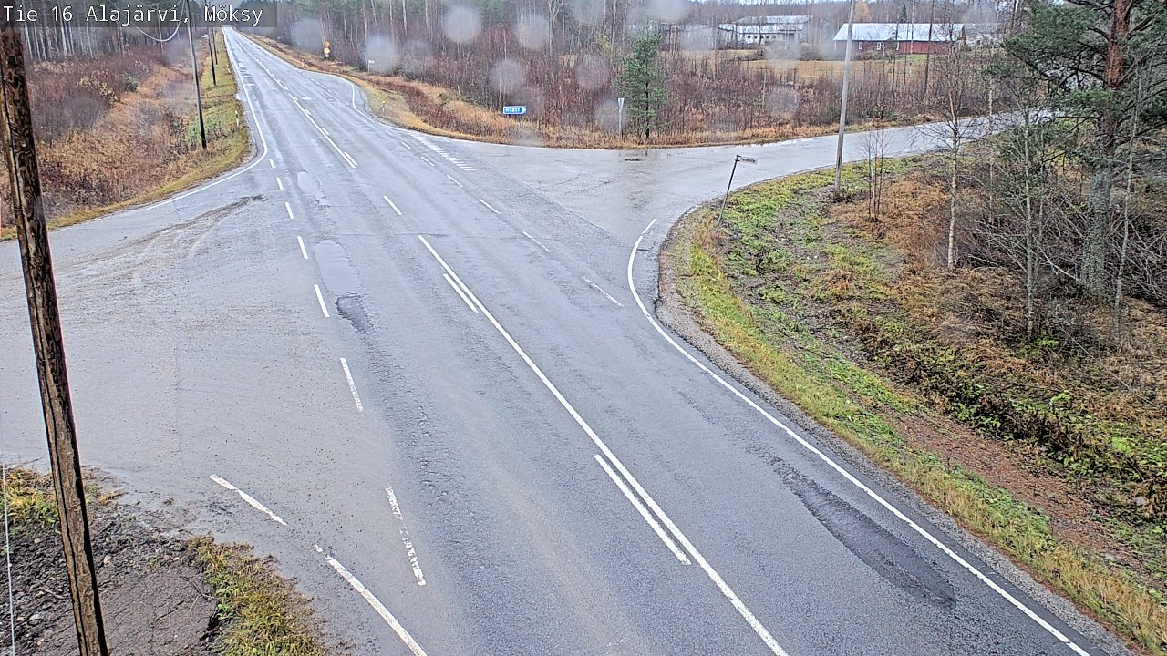 Weather Camera Image Väg 16 Alajärvi, Möksy, Alajärvi, Etelä-Pohjanmaa