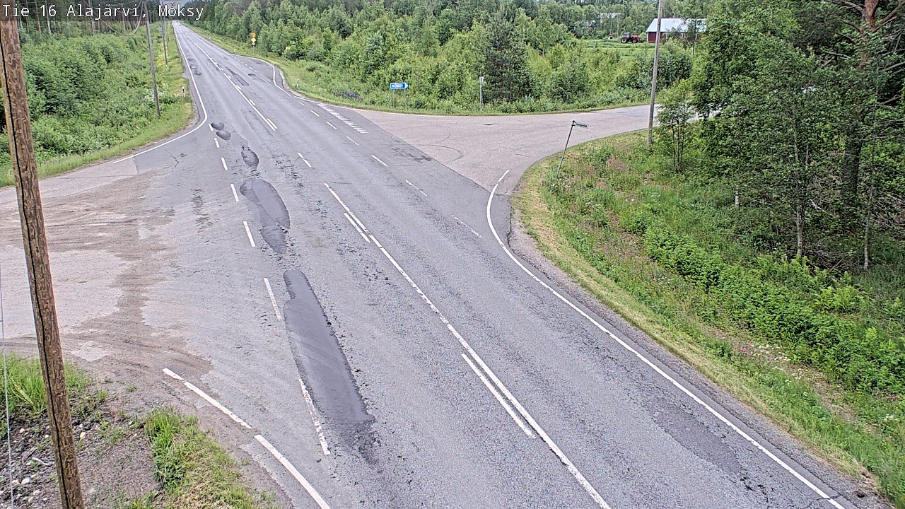 Weather Camera Image Road 16 Alajärvi, Möksy, Alajärvi, Etelä-Pohjanmaa
