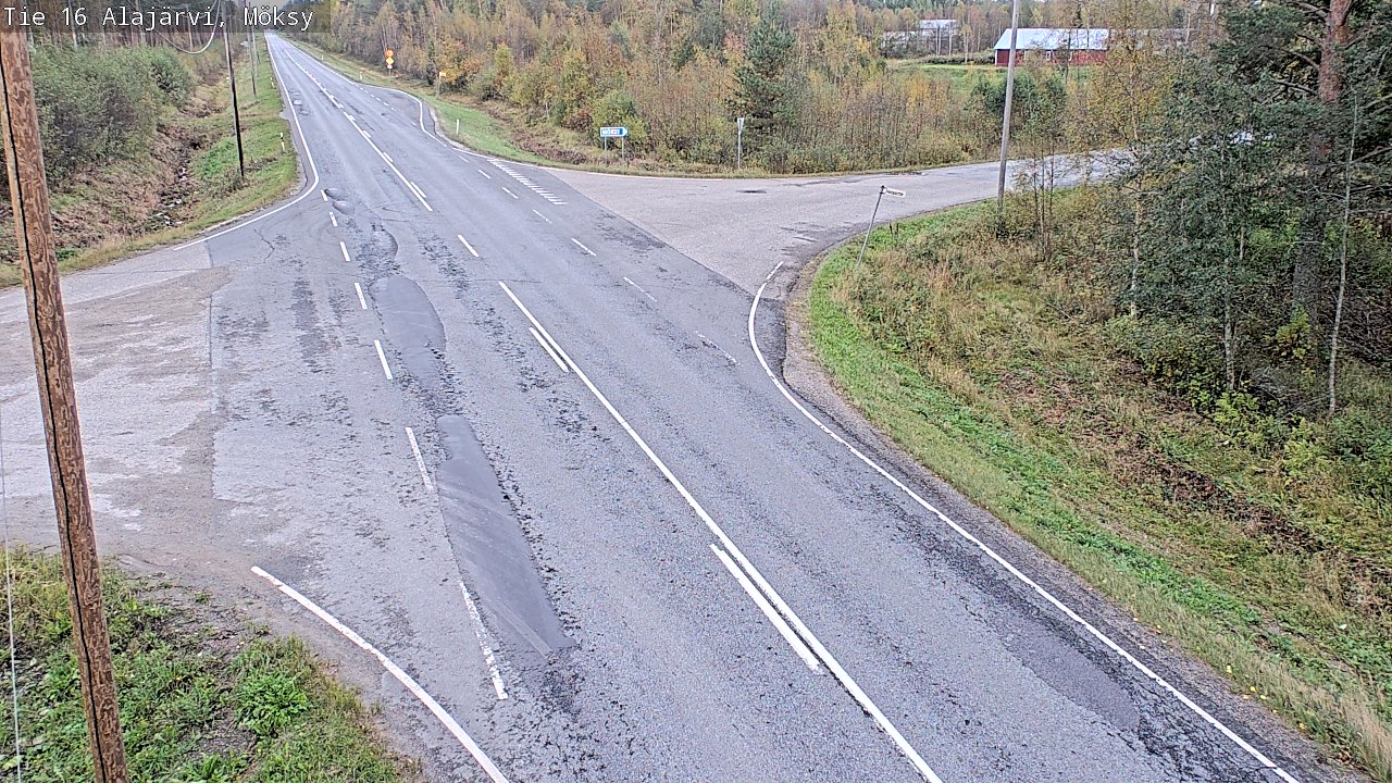 Weather Camera Image Väg 16 Alajärvi, Möksy, Alajärvi, Etelä-Pohjanmaa