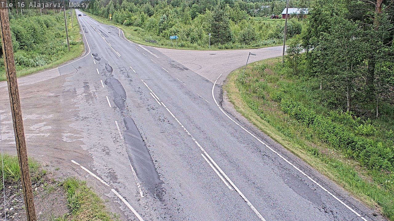Weather Camera Image Road 16 Alajärvi, Möksy, Alajärvi, Etelä-Pohjanmaa