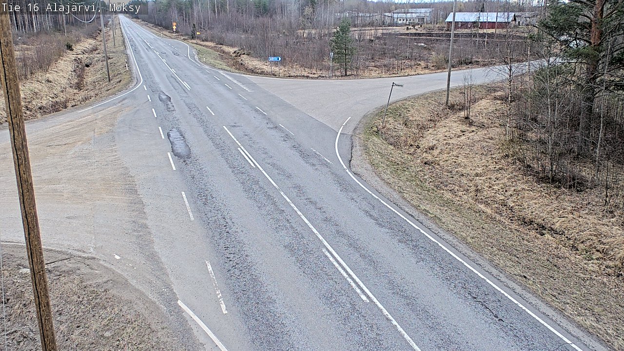 Weather Camera Image Road 16 Alajärvi, Möksy, Alajärvi, Etelä-Pohjanmaa
