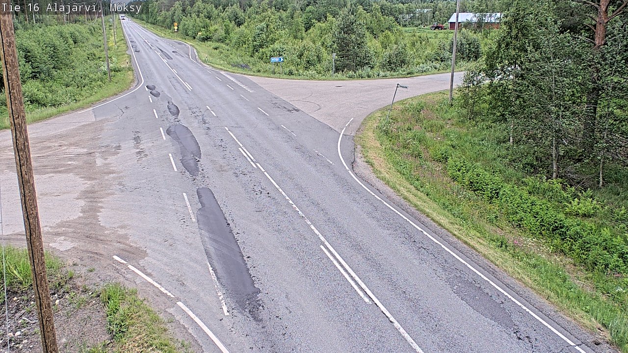 Weather Camera Image Road 16 Alajärvi, Möksy, Alajärvi, Etelä-Pohjanmaa