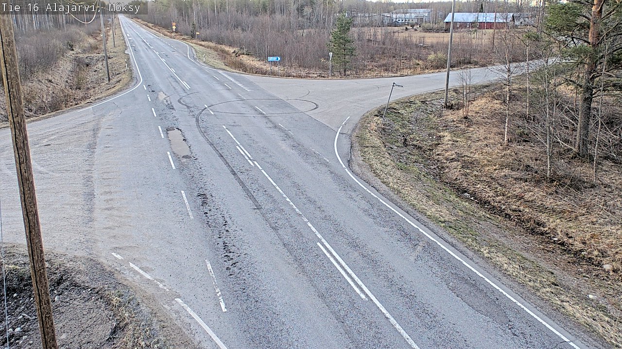 Weather Camera Image Road 16 Alajärvi, Möksy, Alajärvi, Etelä-Pohjanmaa