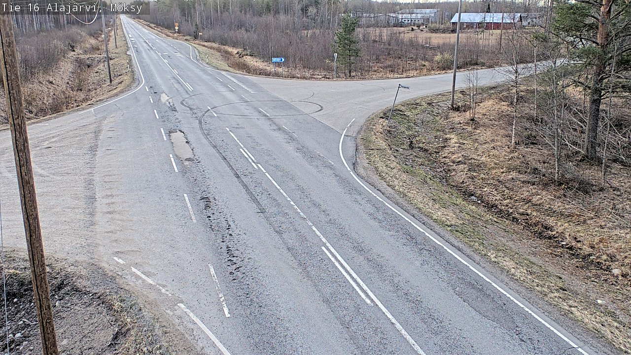 Weather Camera Image Road 16 Alajärvi, Möksy, Alajärvi, Etelä-Pohjanmaa
