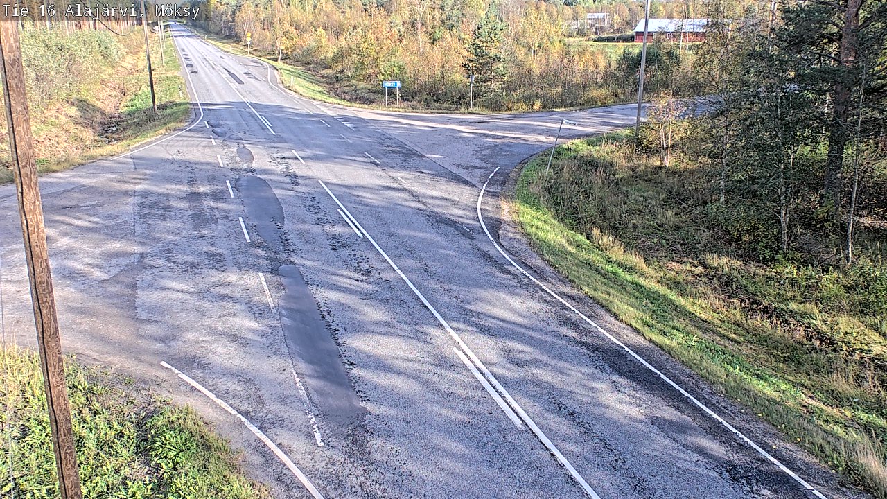 Weather Camera Image Väg 16 Alajärvi, Möksy, Alajärvi, Etelä-Pohjanmaa