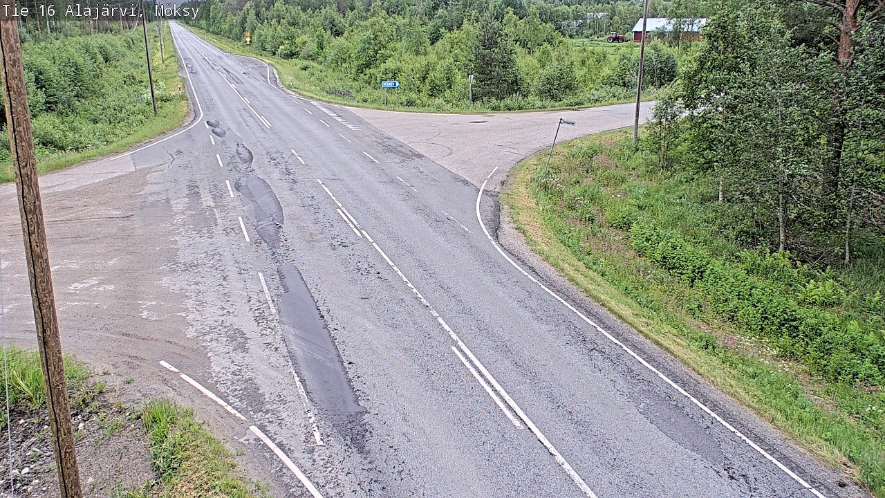 Weather Camera Image Road 16 Alajärvi, Möksy, Alajärvi, Etelä-Pohjanmaa