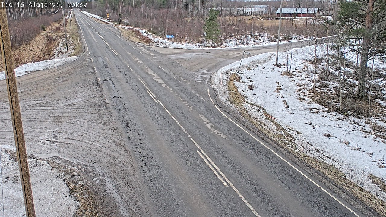 Weather Camera Image Väg 16 Alajärvi, Möksy, Alajärvi, Etelä-Pohjanmaa