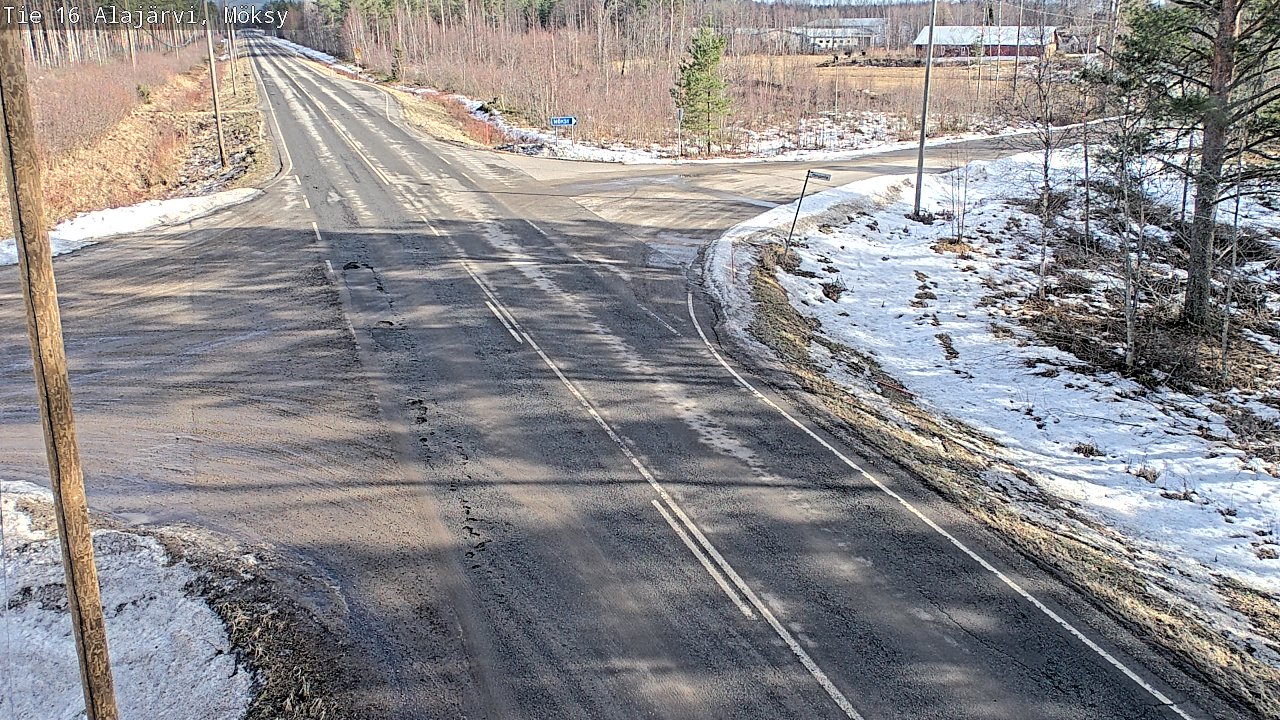 Weather Camera Image Väg 16 Alajärvi, Möksy, Alajärvi, Etelä-Pohjanmaa