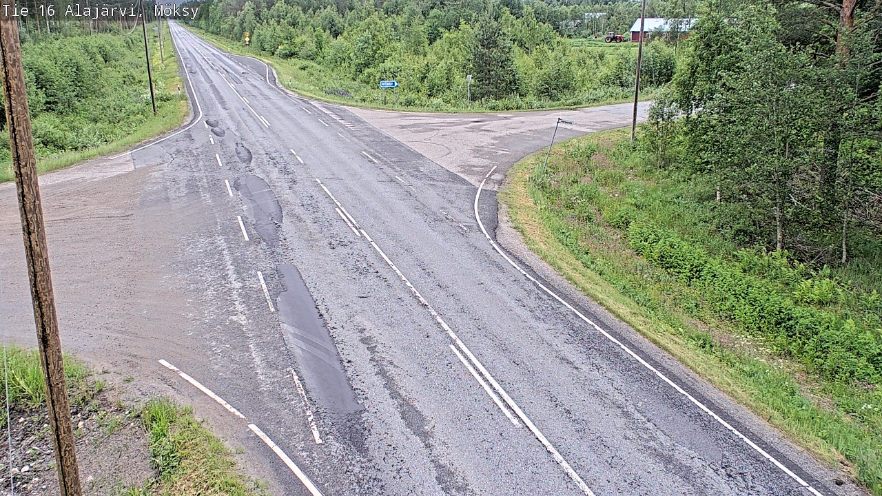 Weather Camera Image Road 16 Alajärvi, Möksy, Alajärvi, Etelä-Pohjanmaa