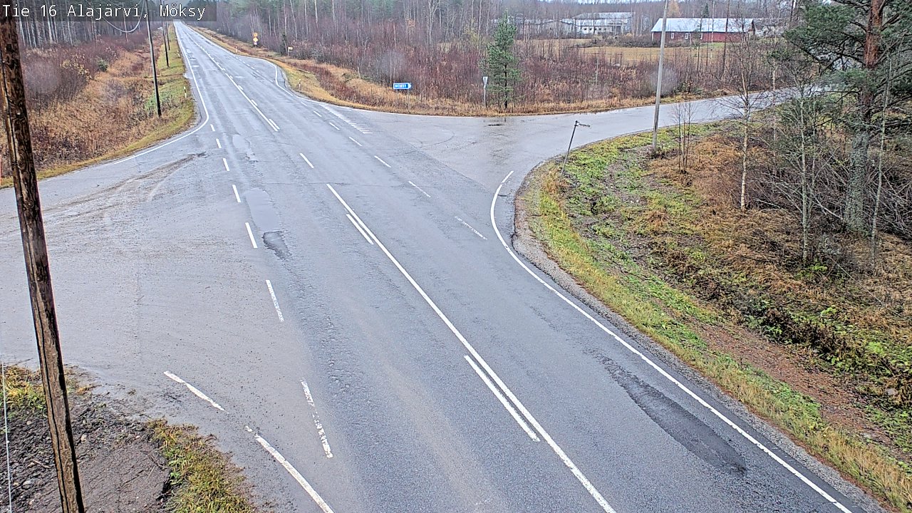 Weather Camera Image Väg 16 Alajärvi, Möksy, Alajärvi, Etelä-Pohjanmaa