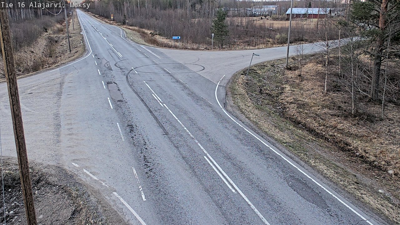 Weather Camera Image Väg 16 Alajärvi, Möksy, Alajärvi, Etelä-Pohjanmaa